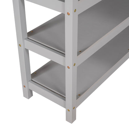 Loft Bed With Storage Shelves And Under Bed Desk - The Sleep Loft - Online Mattress Showroom NYC