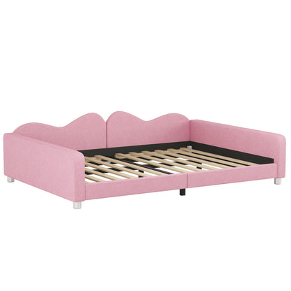 Upholstered Daybed, Sherpa Fabric Sofabed With Cloud-Shaped Backrest - The Sleep Loft - Online Mattress Showroom NYC