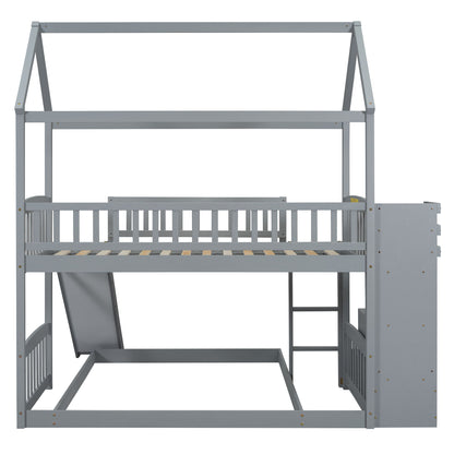 House Bunk Bed With Slide - The Sleep Loft - Online Mattress Showroom NYC