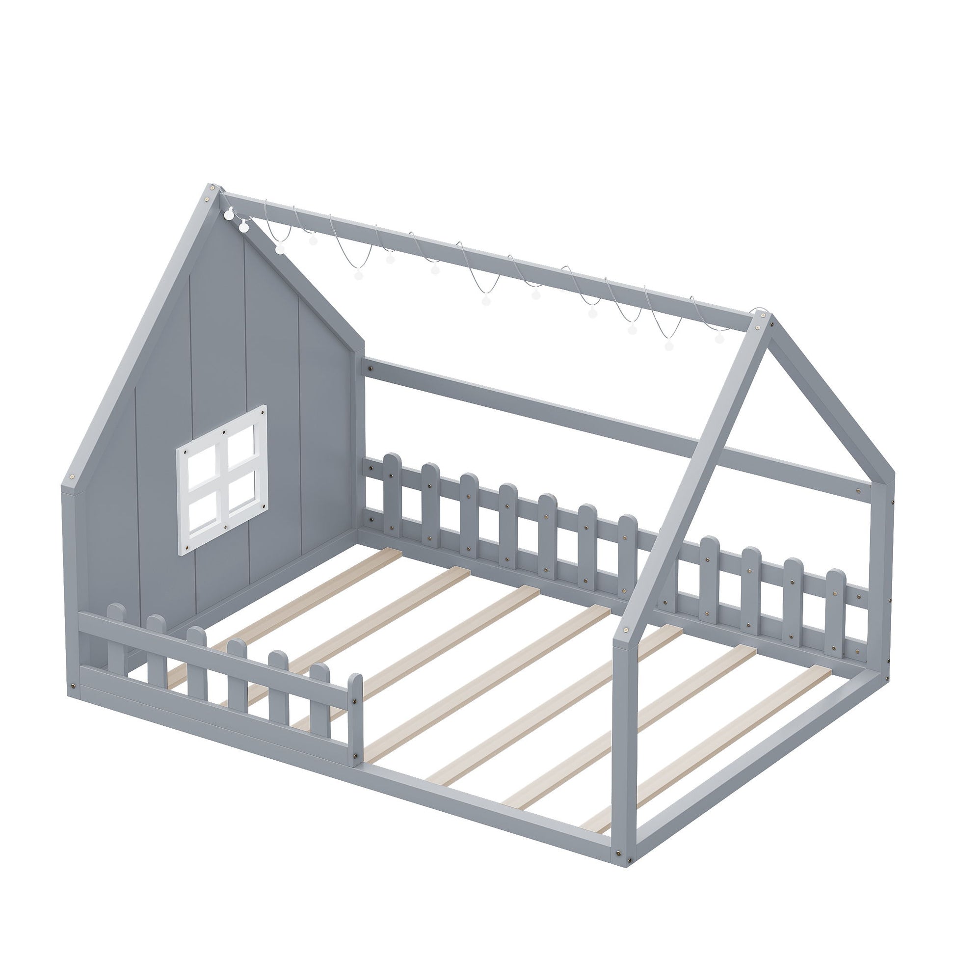 House Bed With Window And Fence - The Sleep Loft - Online Mattress Showroom NYC
