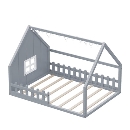 House Bed With Window And Fence - The Sleep Loft - Online Mattress Showroom NYC