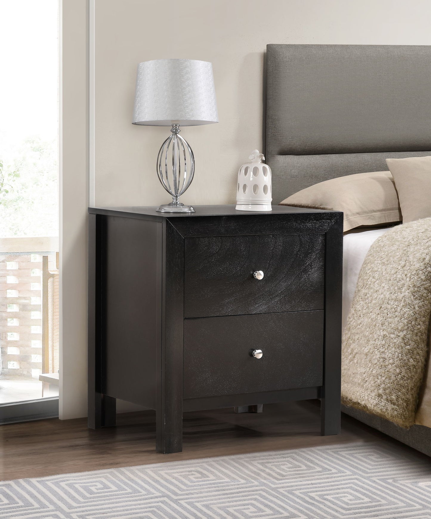 Charming Nightstand With Drawers - The Sleep Loft - Online Mattress Showroom NYC
