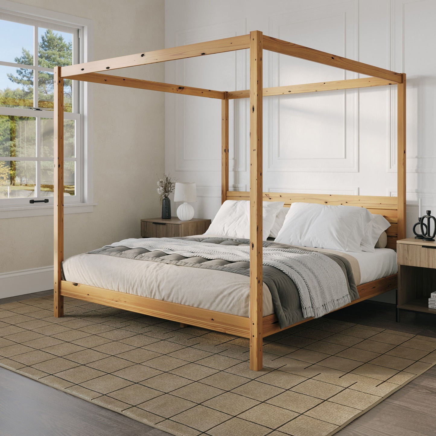 Canopy Bed Frame Modern Minimalist Boho - The Sleep Loft - Online Mattress Showroom NYC