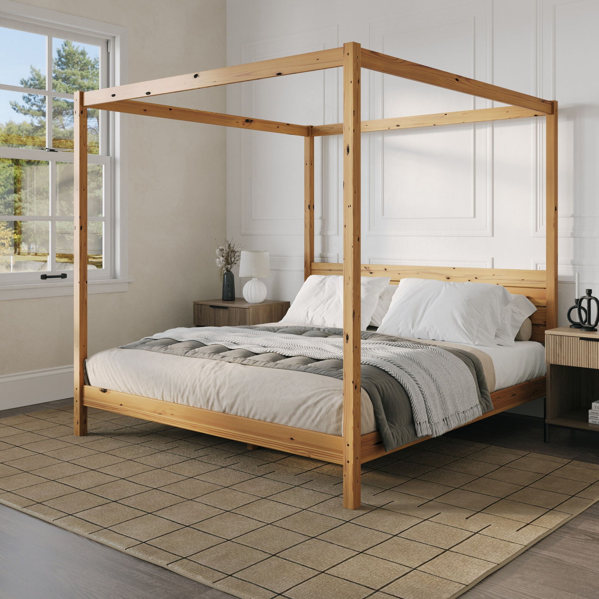 Canopy Bed Frame Modern Minimalist Boho - The Sleep Loft - Online Mattress Showroom NYC