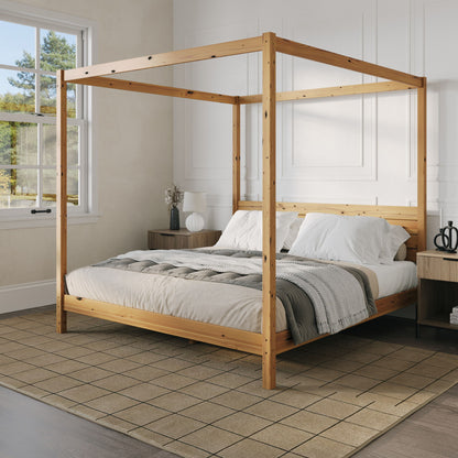 Canopy Bed Frame Modern Minimalist Boho - The Sleep Loft - Online Mattress Showroom NYC