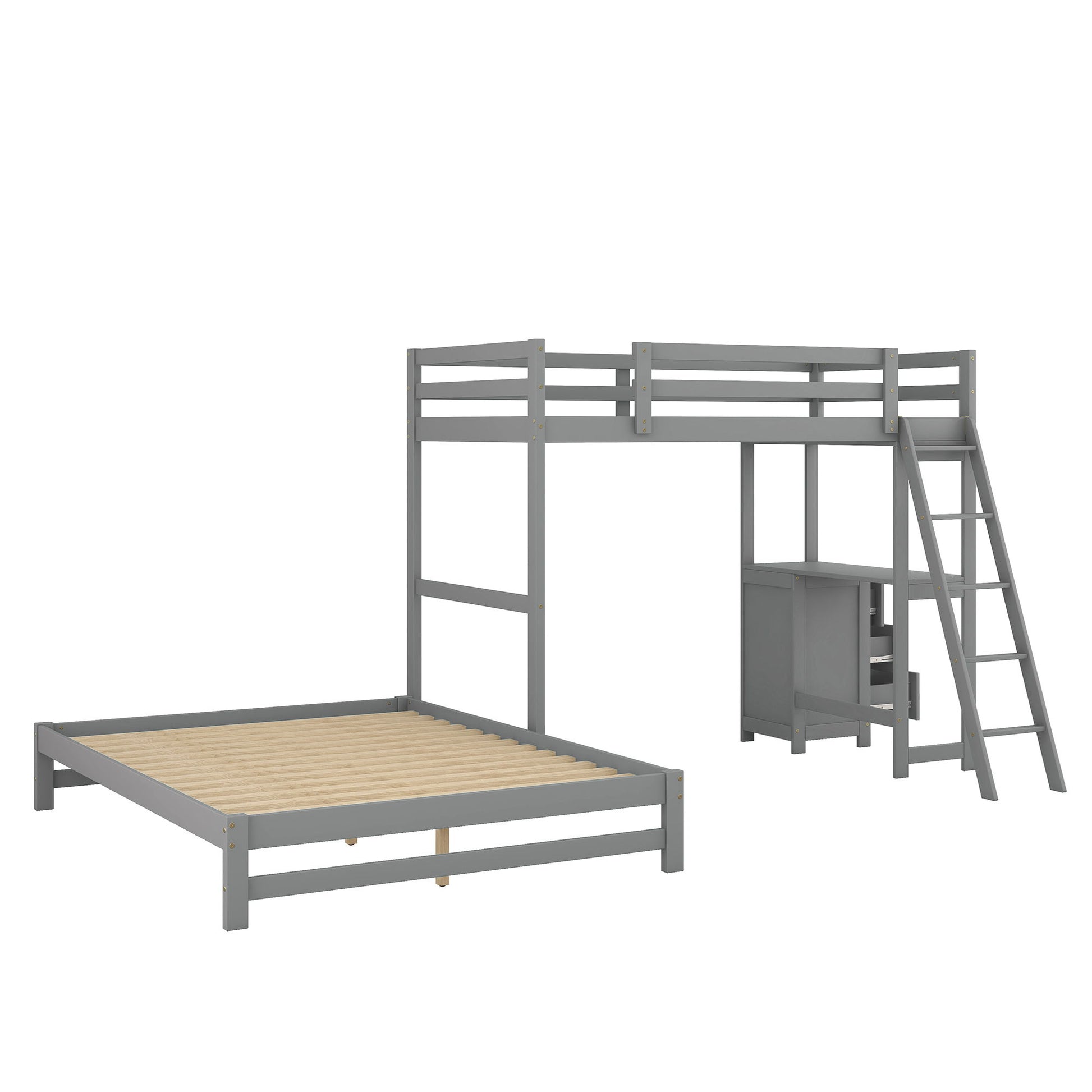 Bunk Bed With Built In Desk And 3 Drawers - The Sleep Loft - Online Mattress Showroom NYC