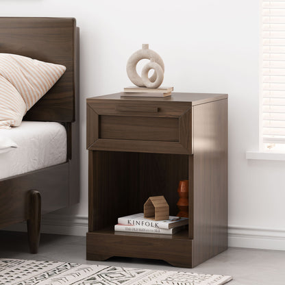 Broxon - Rustic Drawer Nightstand - The Sleep Loft - Online Mattress Showroom NYC