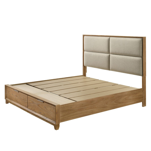 Contemporary Storage Platform Bed With Ultra Plush Headboard - The Sleep Loft - Online Mattress Showroom NYC
