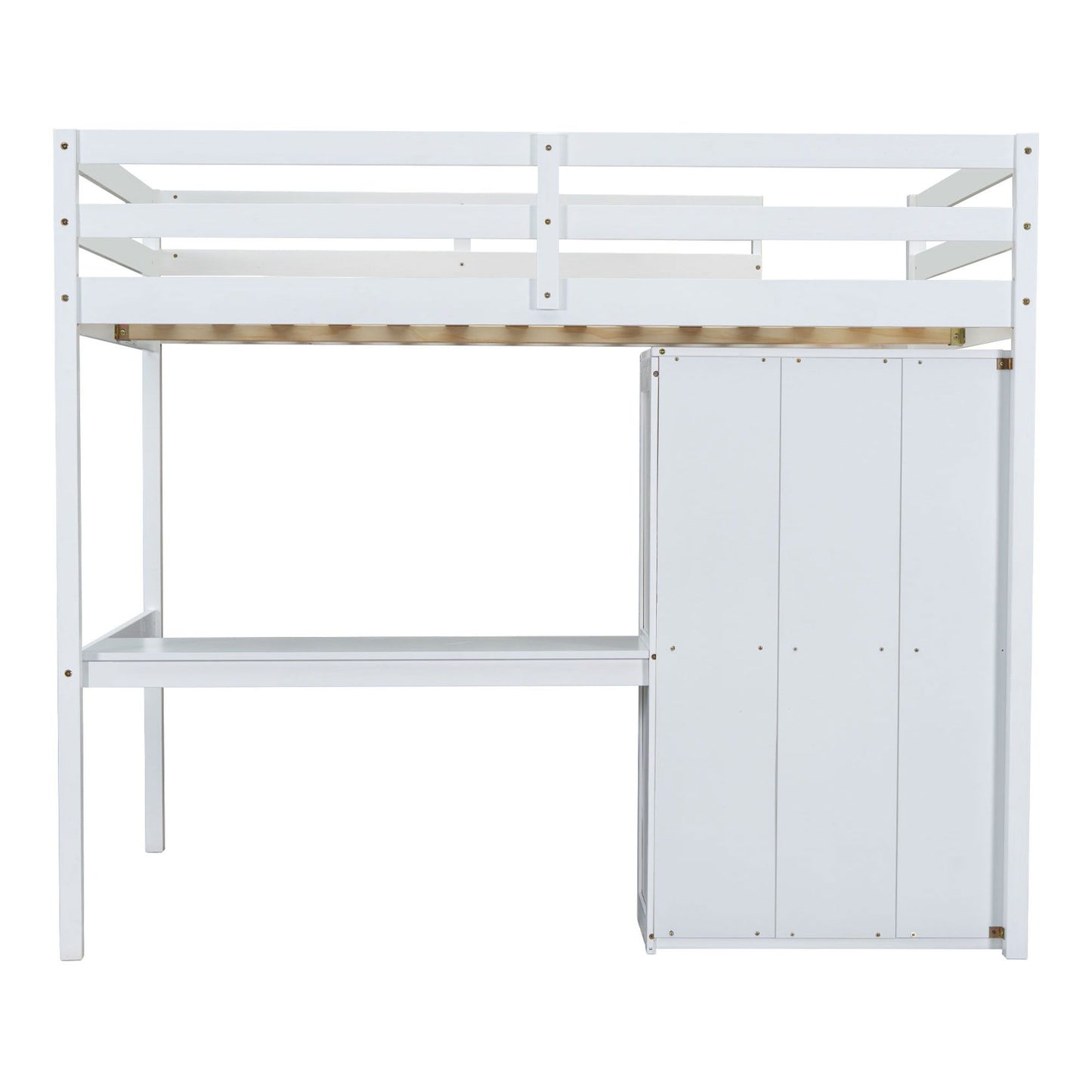 Loft Bed With Built In Wardrobe, Desk, Shelves And Drawers - The Sleep Loft - Online Mattress Showroom NYC