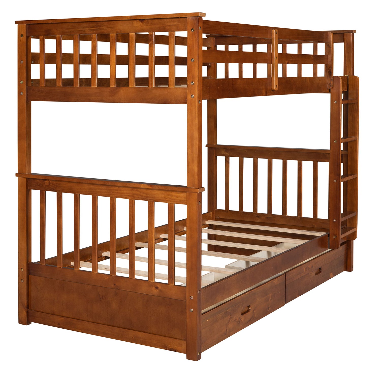 Bunk Bed With Ladders And 2 Storage Drawers - The Sleep Loft - Online Mattress Showroom NYC