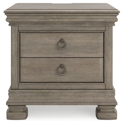 Lexorne - Three Drawer Night Stand - Gray - The Sleep Loft - Online Mattress Showroom NYC