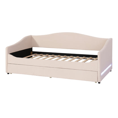 Design Upholstered Daybed With Light And Trundle - The Sleep Loft - Online Mattress Showroom NYC