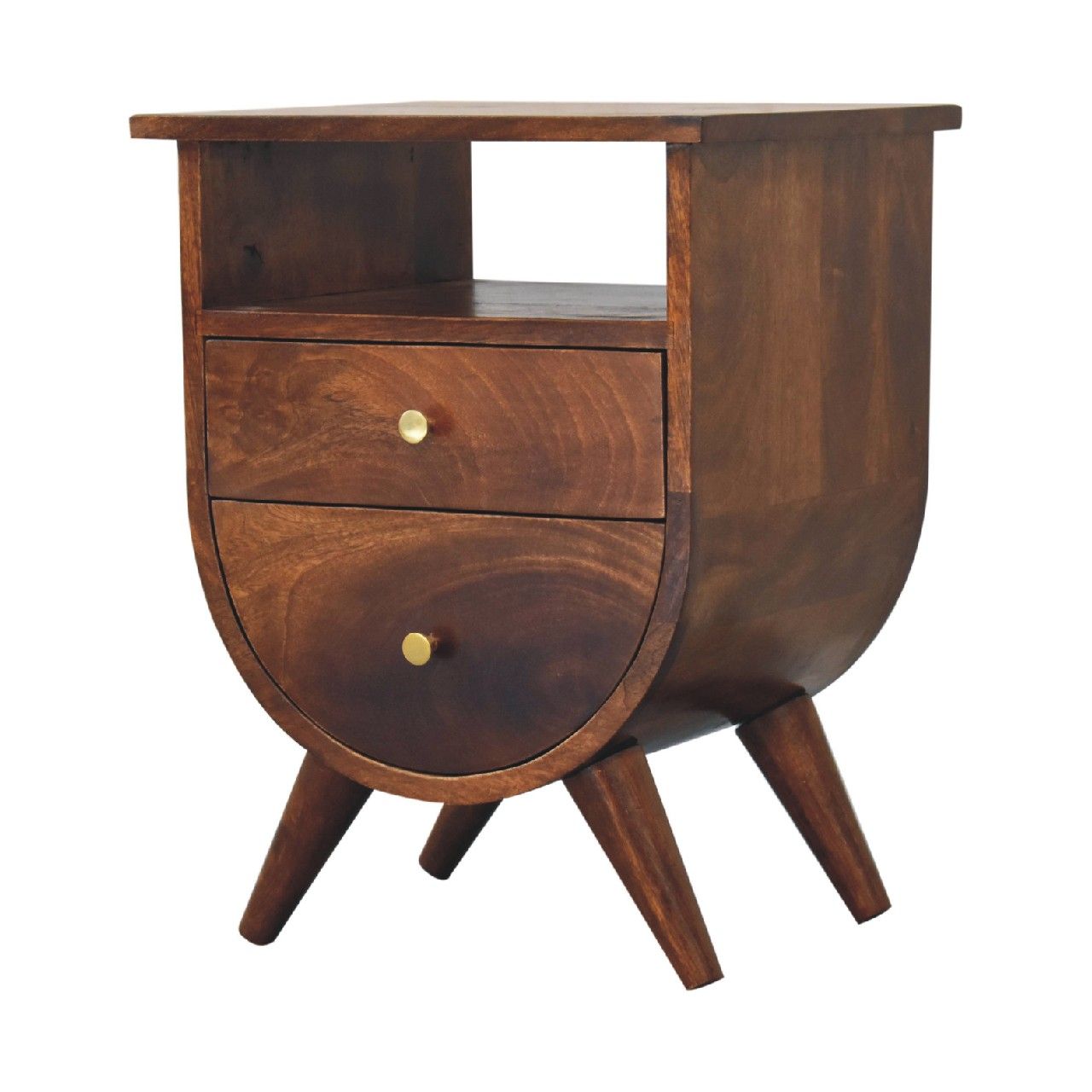 Split - Bedside Table - Chestnut - The Sleep Loft - Online Mattress Showroom NYC