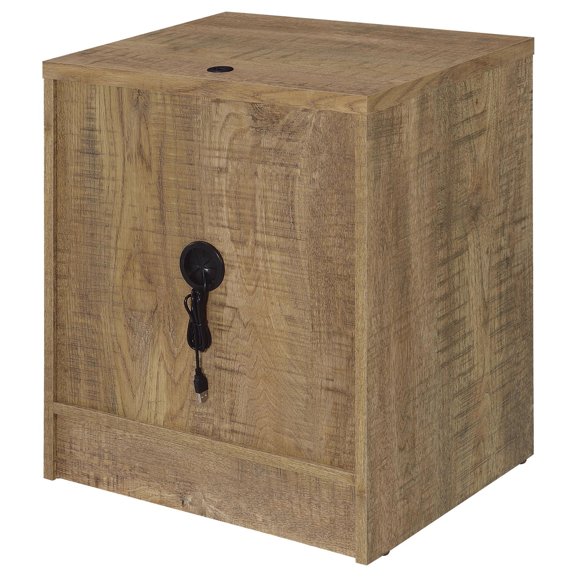 Transitional Nightstand With Dual USB Charging And Motion Sensor Light - The Sleep Loft - Online Mattress Showroom NYC