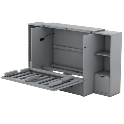 Murphy Bed With Shelves, Drawers And USB Ports - The Sleep Loft - Online Mattress Showroom NYC