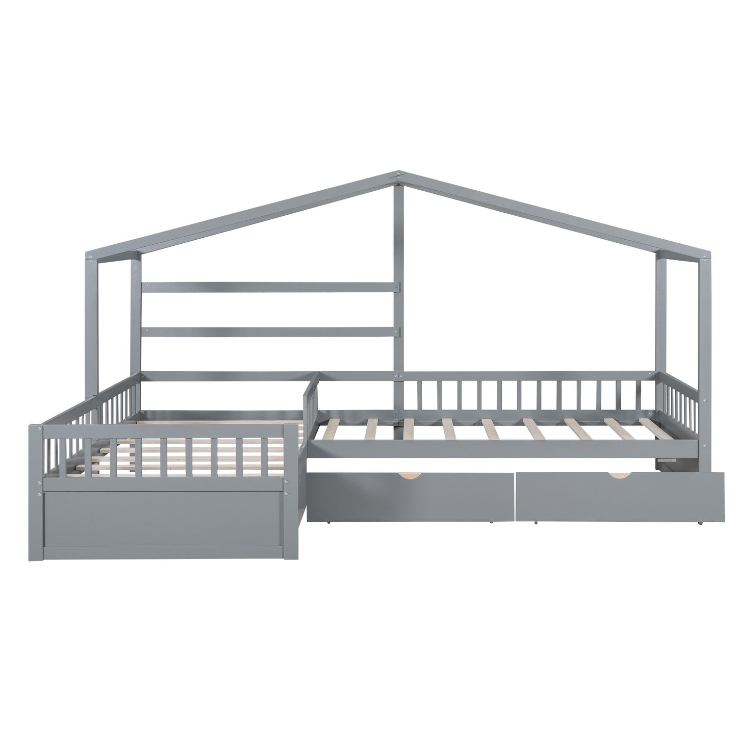 L Shape Platform Bed With 3 Storage Drawers - The Sleep Loft - Online Mattress Showroom NYC