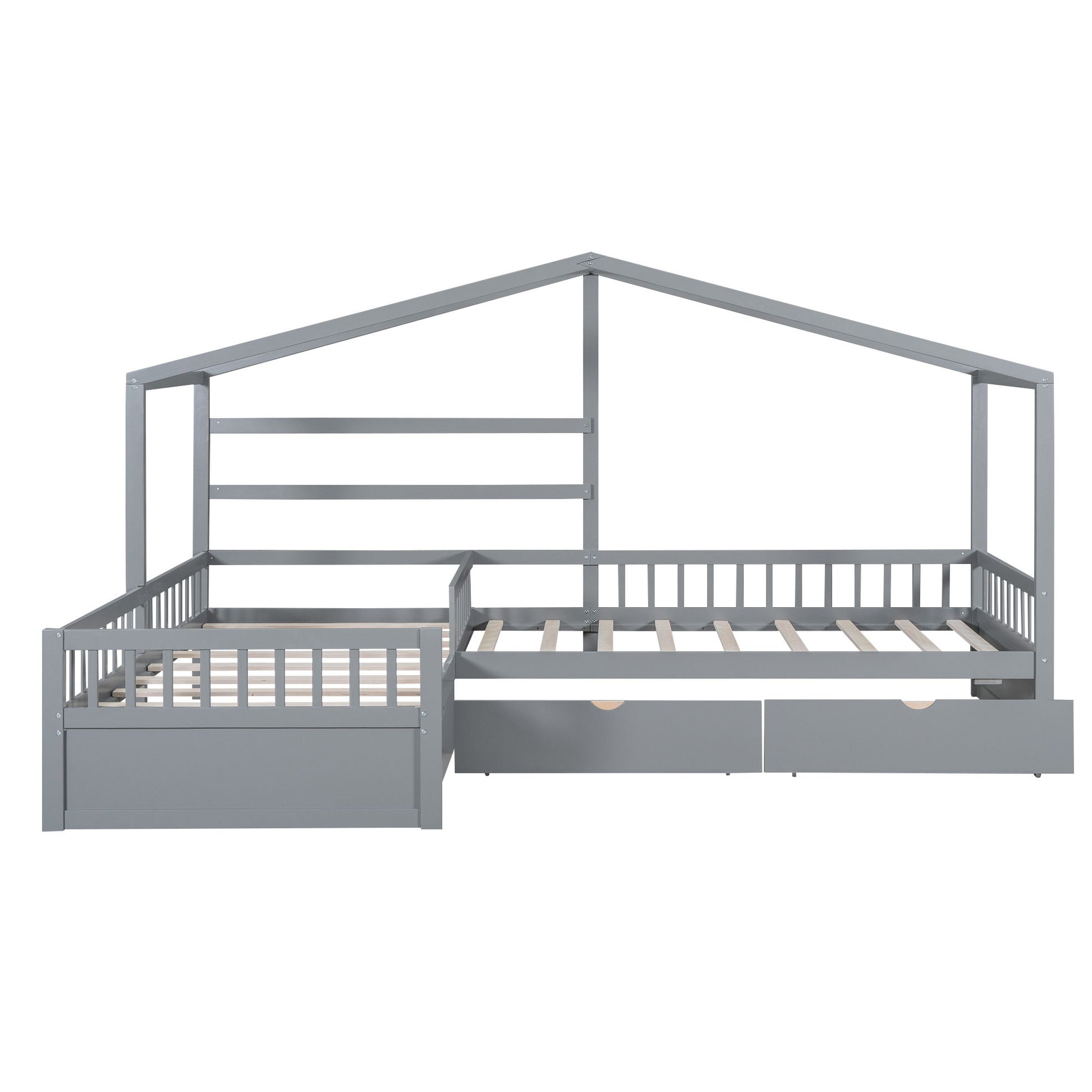 L Shape Platform Bed With 3 Storage Drawers - The Sleep Loft - Online Mattress Showroom NYC