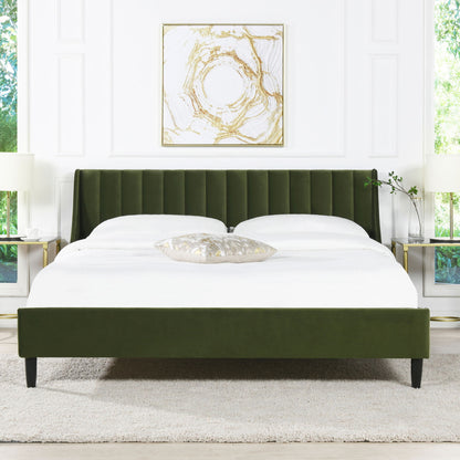 Aspen - Vertical Tufted Modern Headboard Platform Bed Set - The Sleep Loft - Online Mattress Showroom NYC