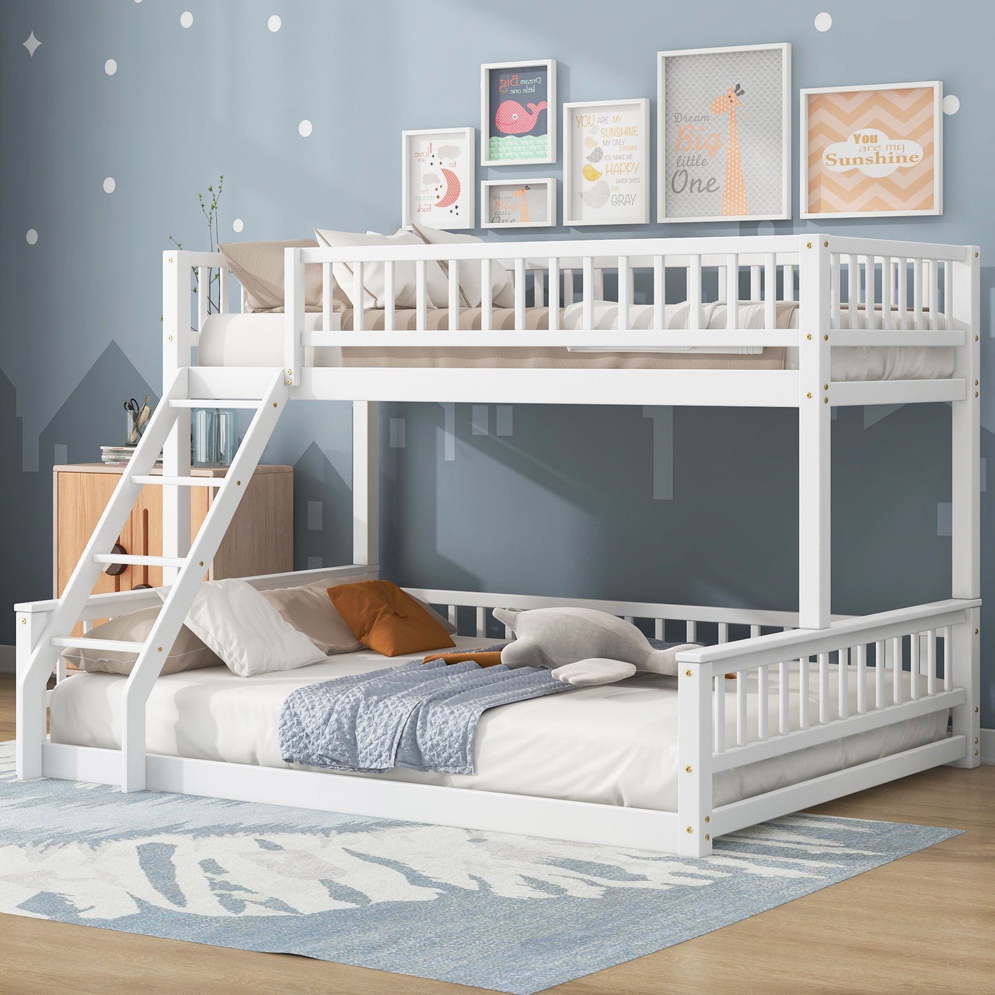Bunk Bed With Ladder And Guardrails - The Sleep Loft - Online Mattress Showroom NYC