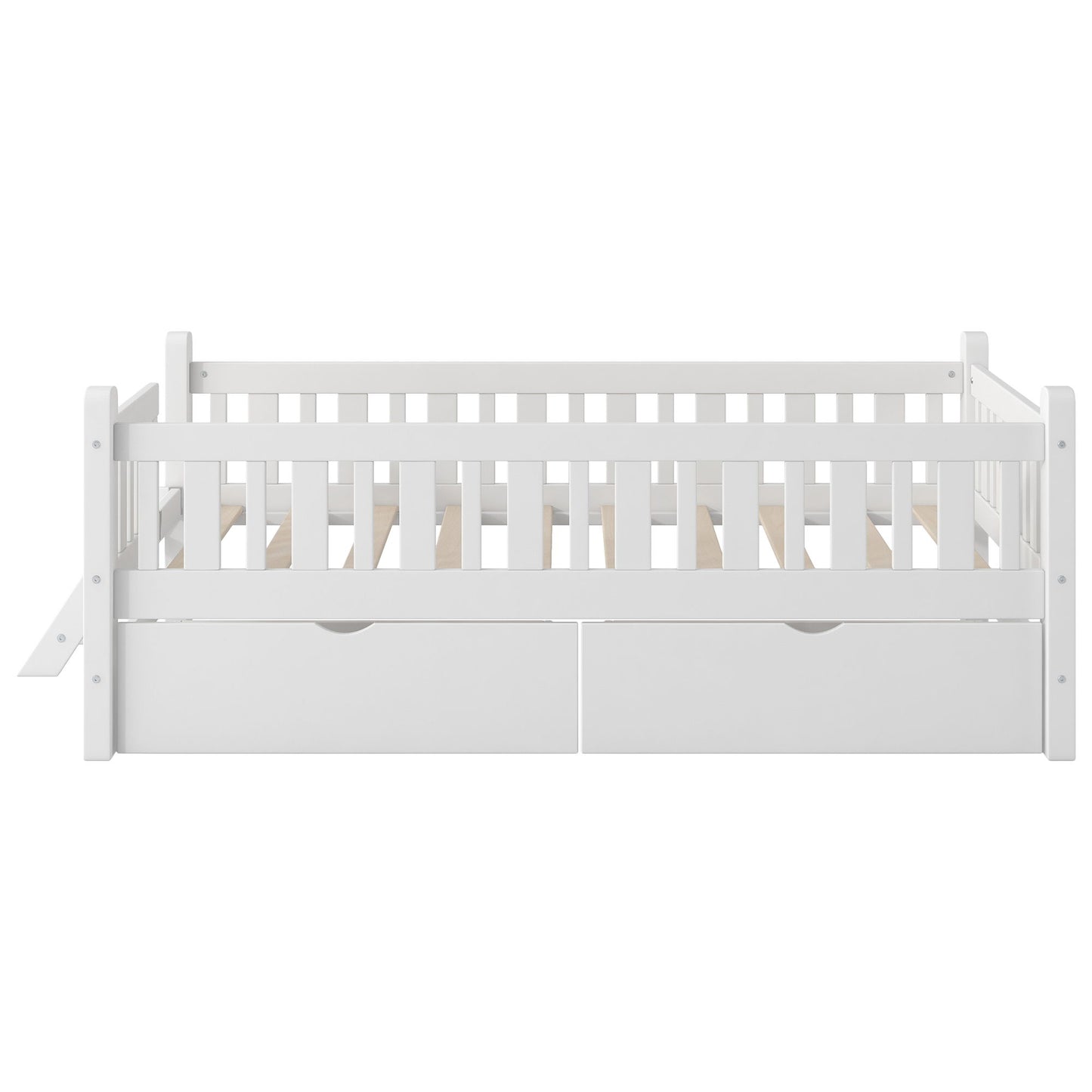 Platform Bed With Guardrail And 2 Drawers - The Sleep Loft - Online Mattress Showroom NYC