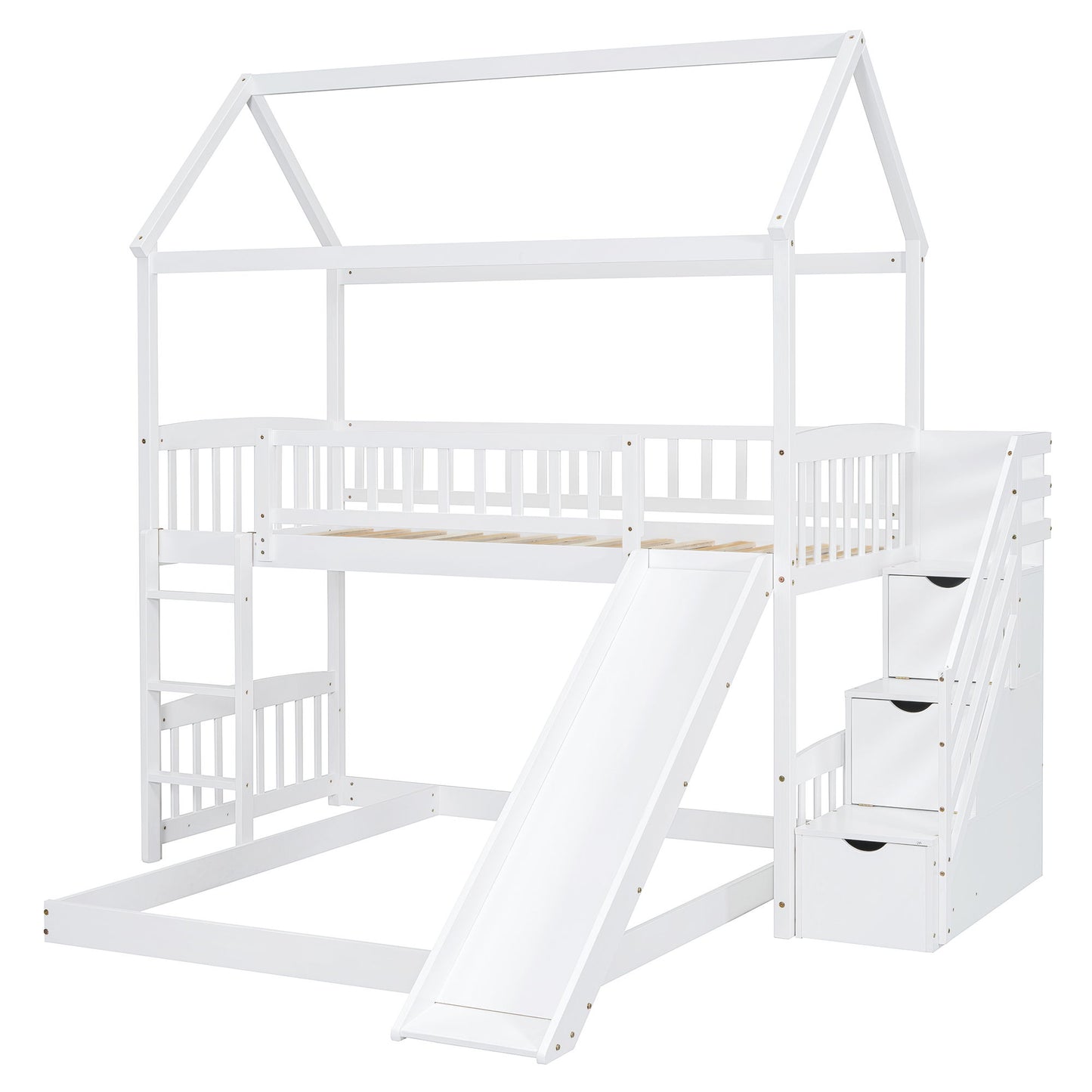 House Bunk Bed With Slide - The Sleep Loft - Online Mattress Showroom NYC