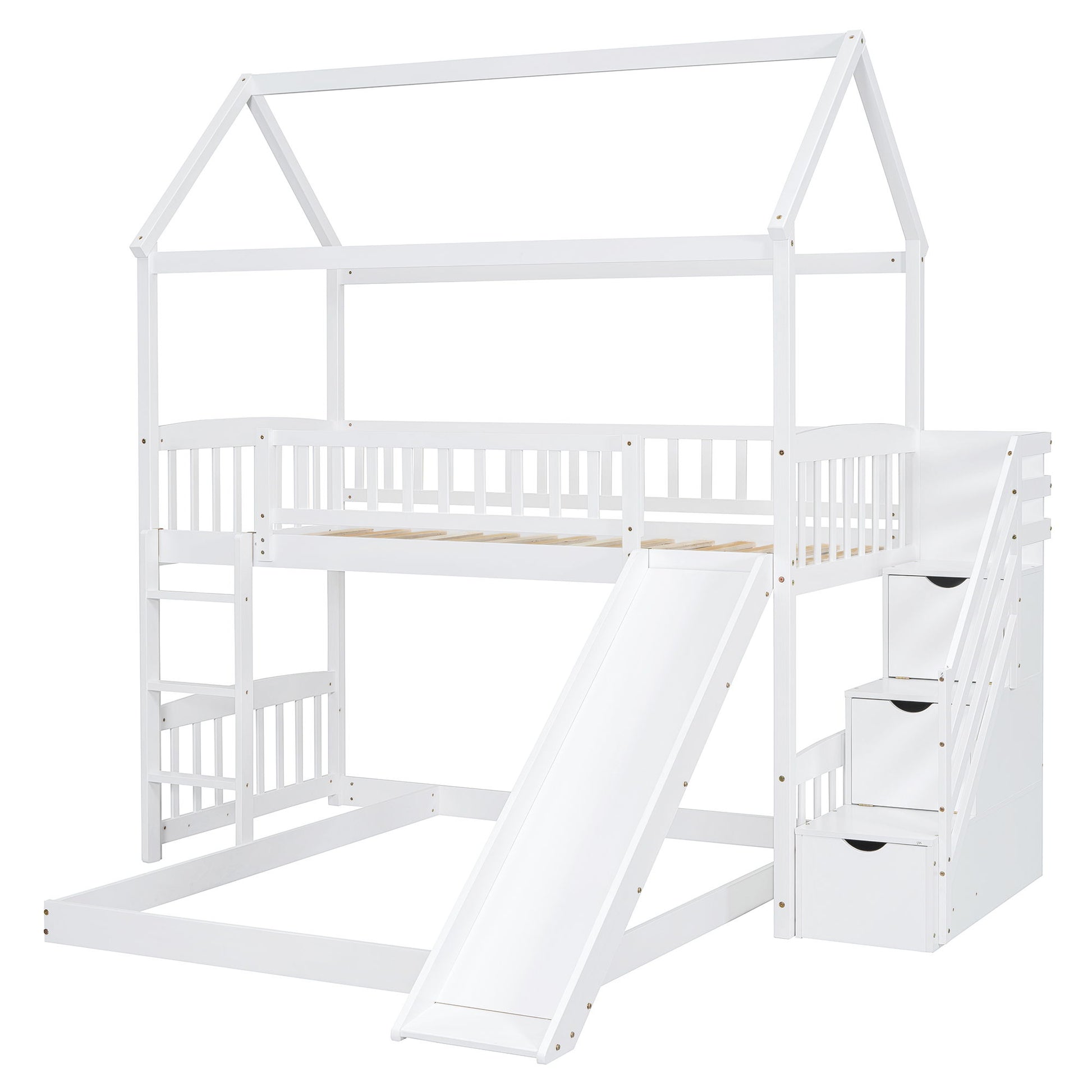 House Bunk Bed With Slide - The Sleep Loft - Online Mattress Showroom NYC