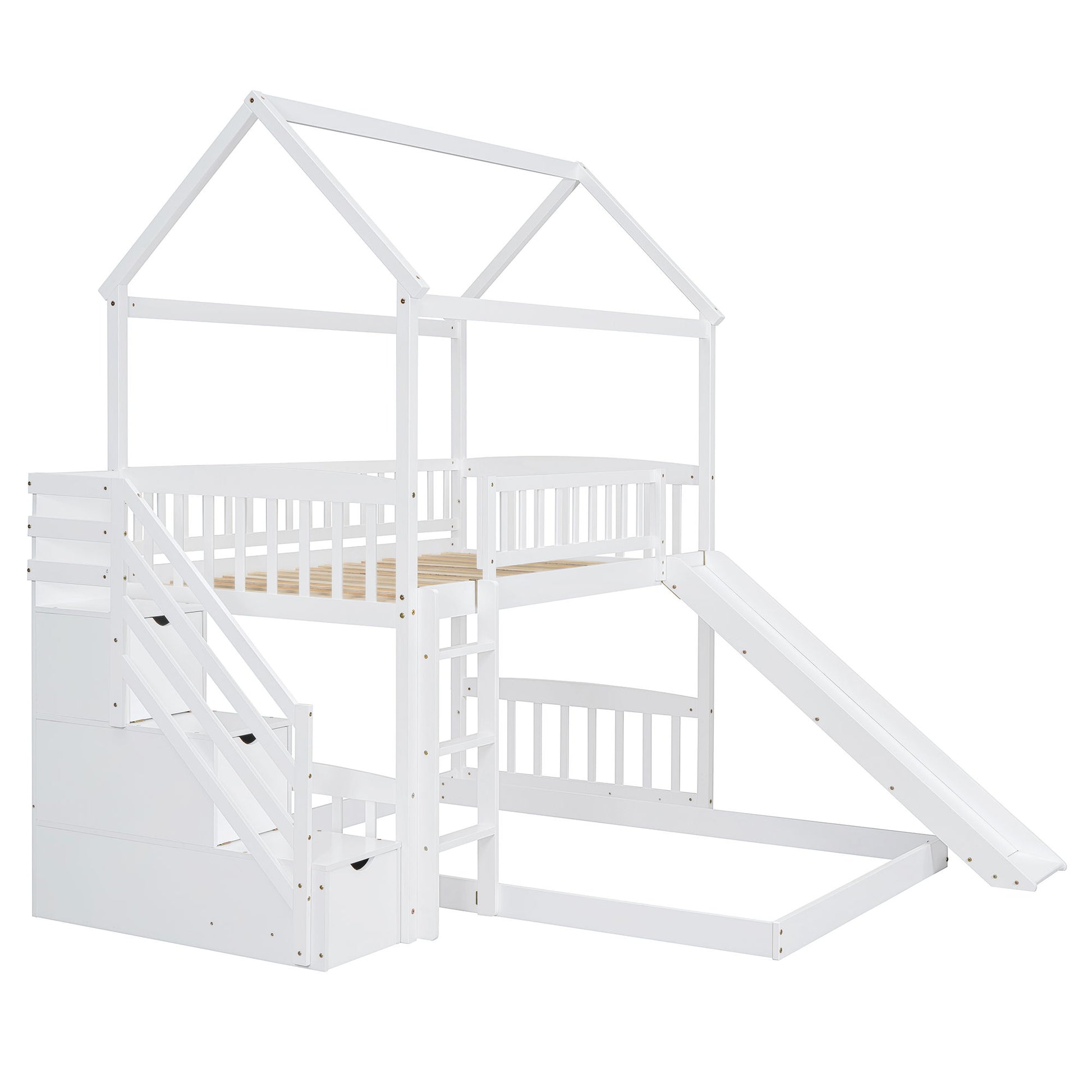 House Bunk Bed With Slide - The Sleep Loft - Online Mattress Showroom NYC