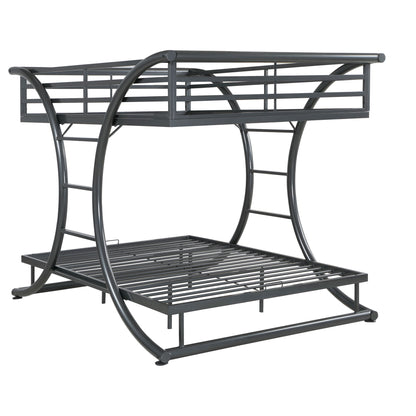 Weston - Bunk Bed Full Over Full - Gunmetal - The Sleep Loft - Online Mattress Showroom NYC