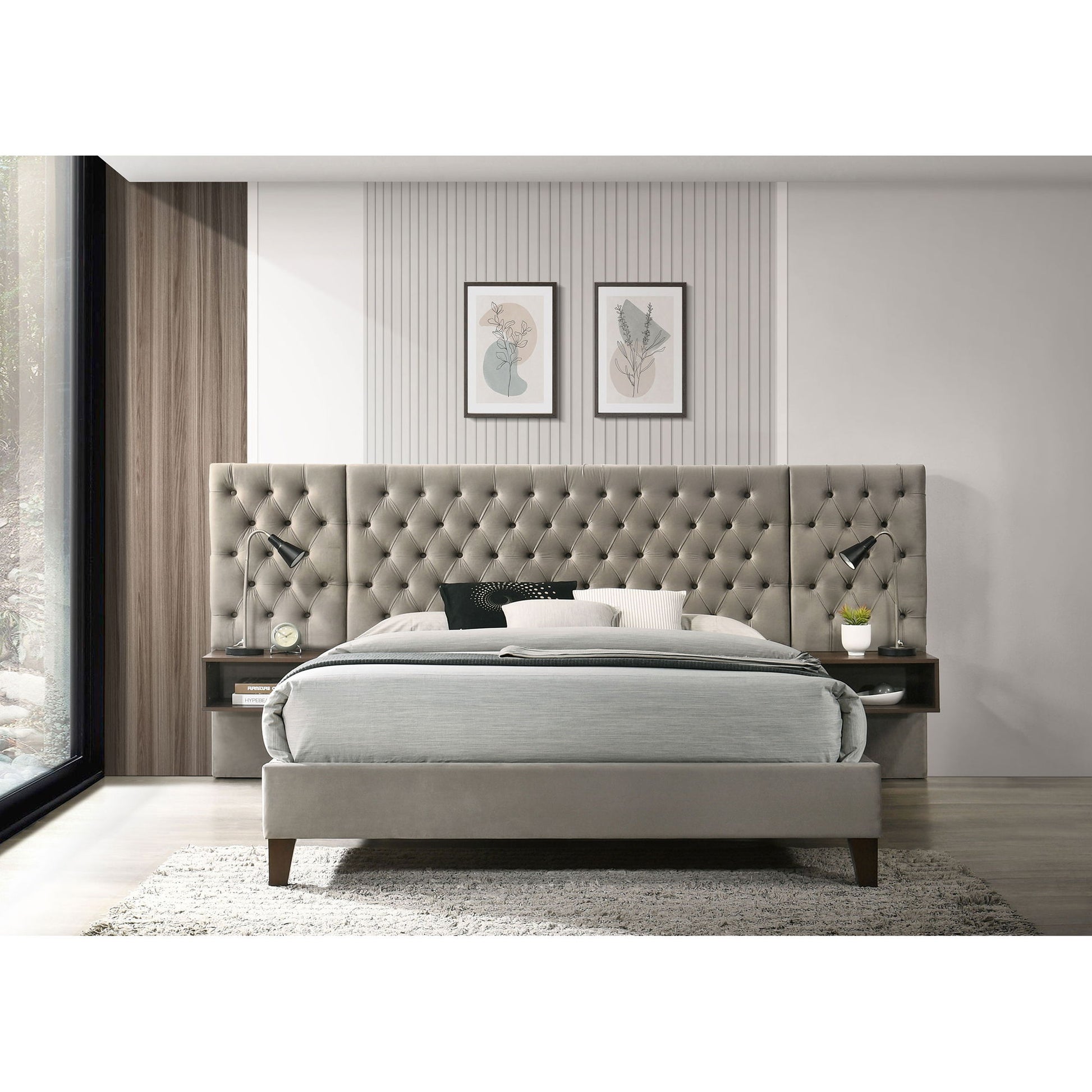 Kiah - Platform Bed With Floating Nightstands - The Sleep Loft - Online Mattress Showroom NYC