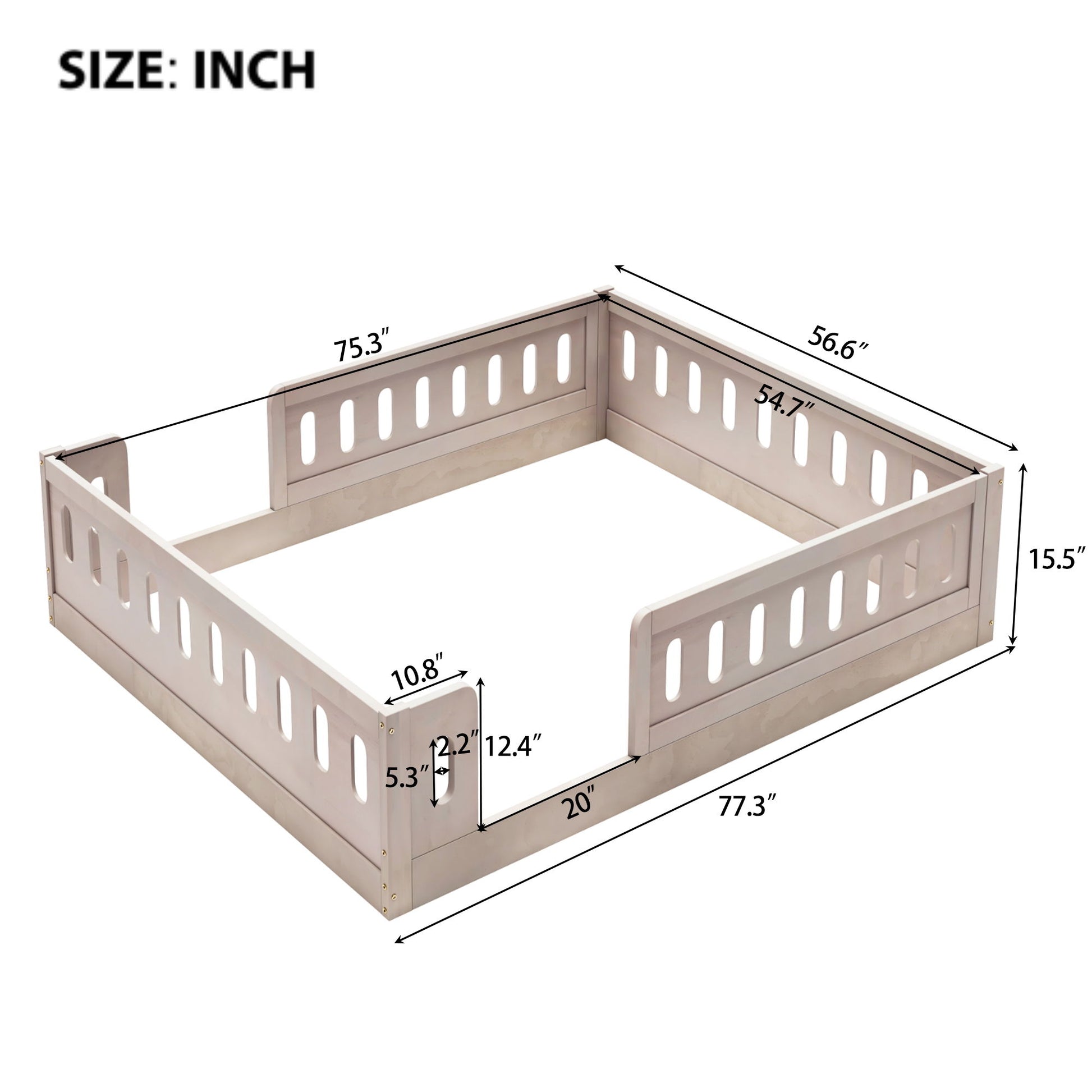 Platform Bed With Guardrail - The Sleep Loft - Online Mattress Showroom NYC