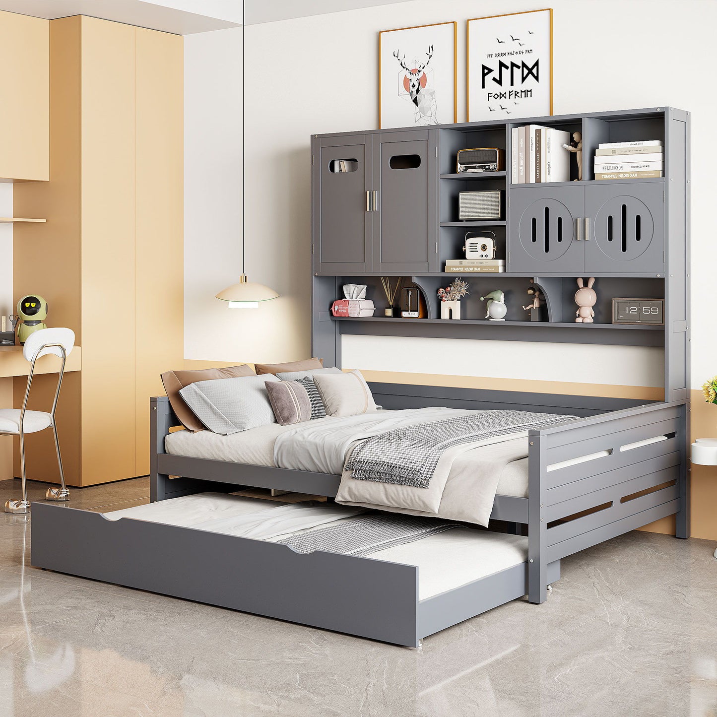 Daybed With All-In-One Cabinet And Shelf - The Sleep Loft - Online Mattress Showroom NYC
