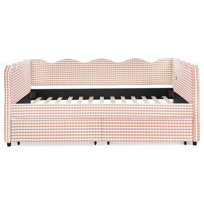 Gingham Daybed With USB Charging Port, Wave-Shaped Design - The Sleep Loft - Online Mattress Showroom NYC