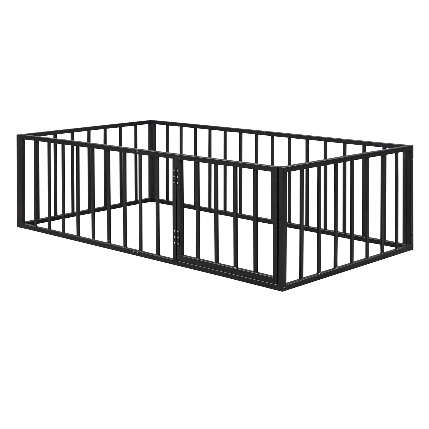 Metal Floor Bed Frame With Fence And Door - The Sleep Loft - Online Mattress Showroom NYC