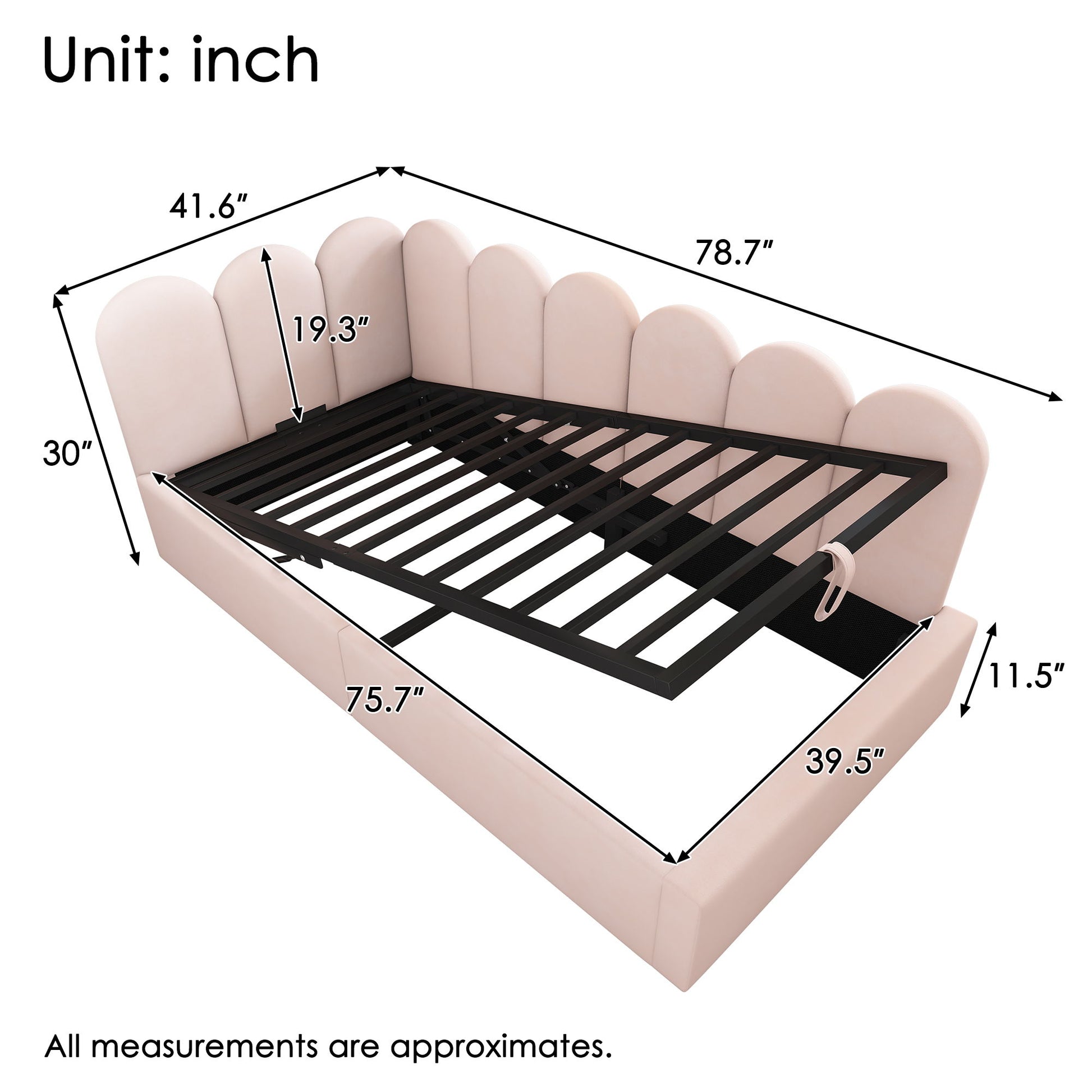 Upholstered Daybed With Metal Slatted Base - The Sleep Loft - Online Mattress Showroom NYC