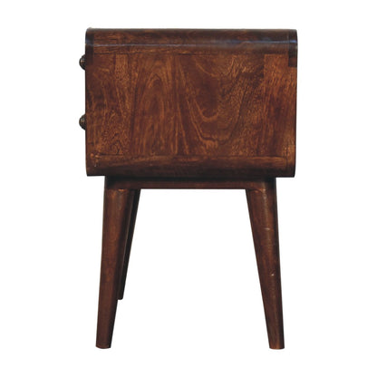 Curved Nightstand, - The Sleep Loft - Online Mattress Showroom NYC