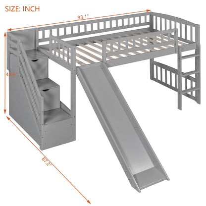 Loft Stairway Bed With 2 Drawers, Convertible Ladder And Slide - The Sleep Loft - Online Mattress Showroom NYC