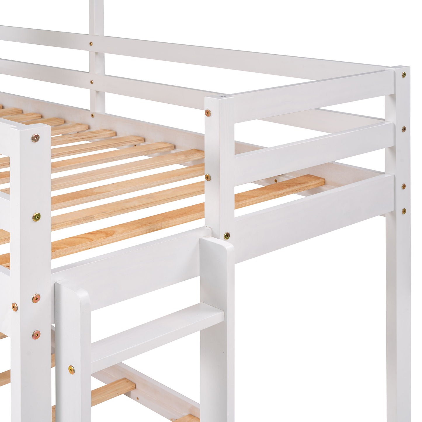 Bunk Bed Wood Bed & Roof, Window, Guardrail, Ladder - The Sleep Loft - Online Mattress Showroom NYC
