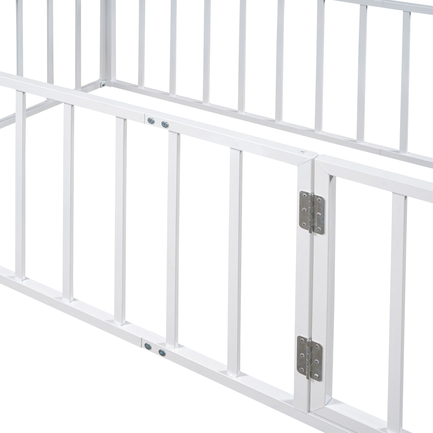 Metal Floor Bed Frame With Fence And Door - The Sleep Loft - Online Mattress Showroom NYC