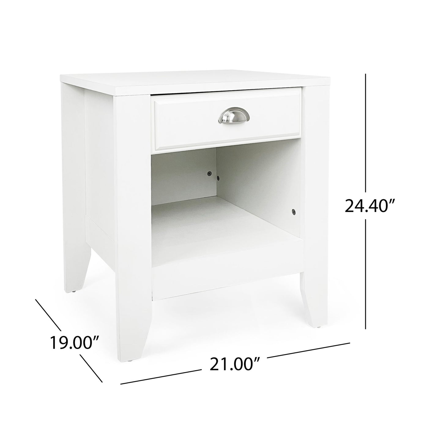 Cleary - Contemporary Nightstand With Drawer - The Sleep Loft - Online Mattress Showroom NYC