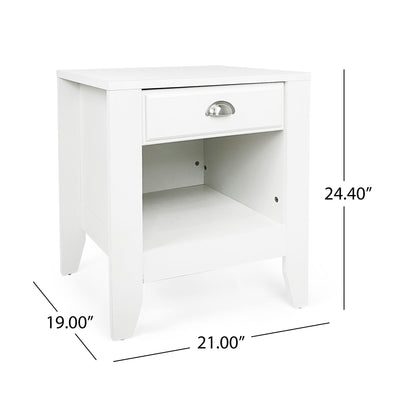 Cleary - Contemporary Nightstand With Drawer - The Sleep Loft - Online Mattress Showroom NYC
