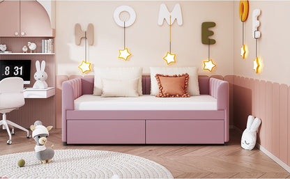 Upholstered Daybed With Ergonomic Design Backrest - The Sleep Loft - Online Mattress Showroom NYC