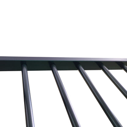 Triple Bunk Bed, Full Size With Sturdy Metal Frame And Safe Stairs - Black - The Sleep Loft - Online Mattress Showroom NYC
