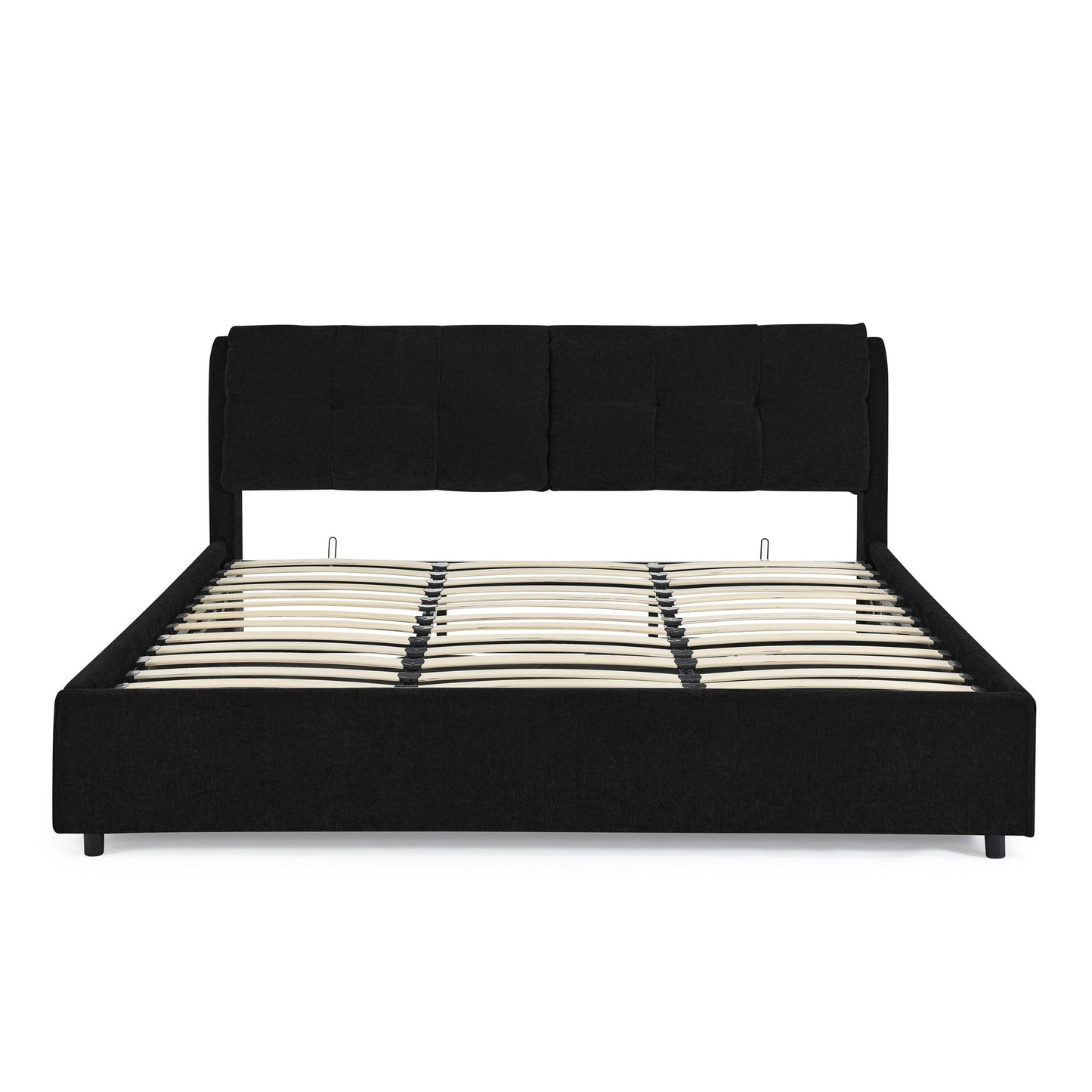 Storage Upholstered Hydraulic Platform Bed With Integrated Headboard - The Sleep Loft - Online Mattress Showroom NYC