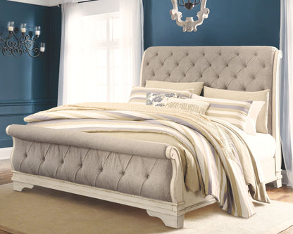 Realyn - Upholstered Sleigh Bed - The Sleep Loft - Online Mattress Showroom NYC