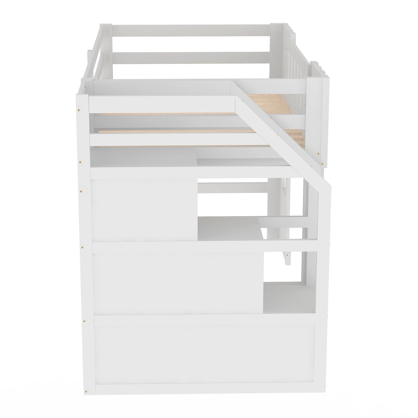 Loft Bed With Storage Staircase And Windows - The Sleep Loft - Online Mattress Showroom NYC