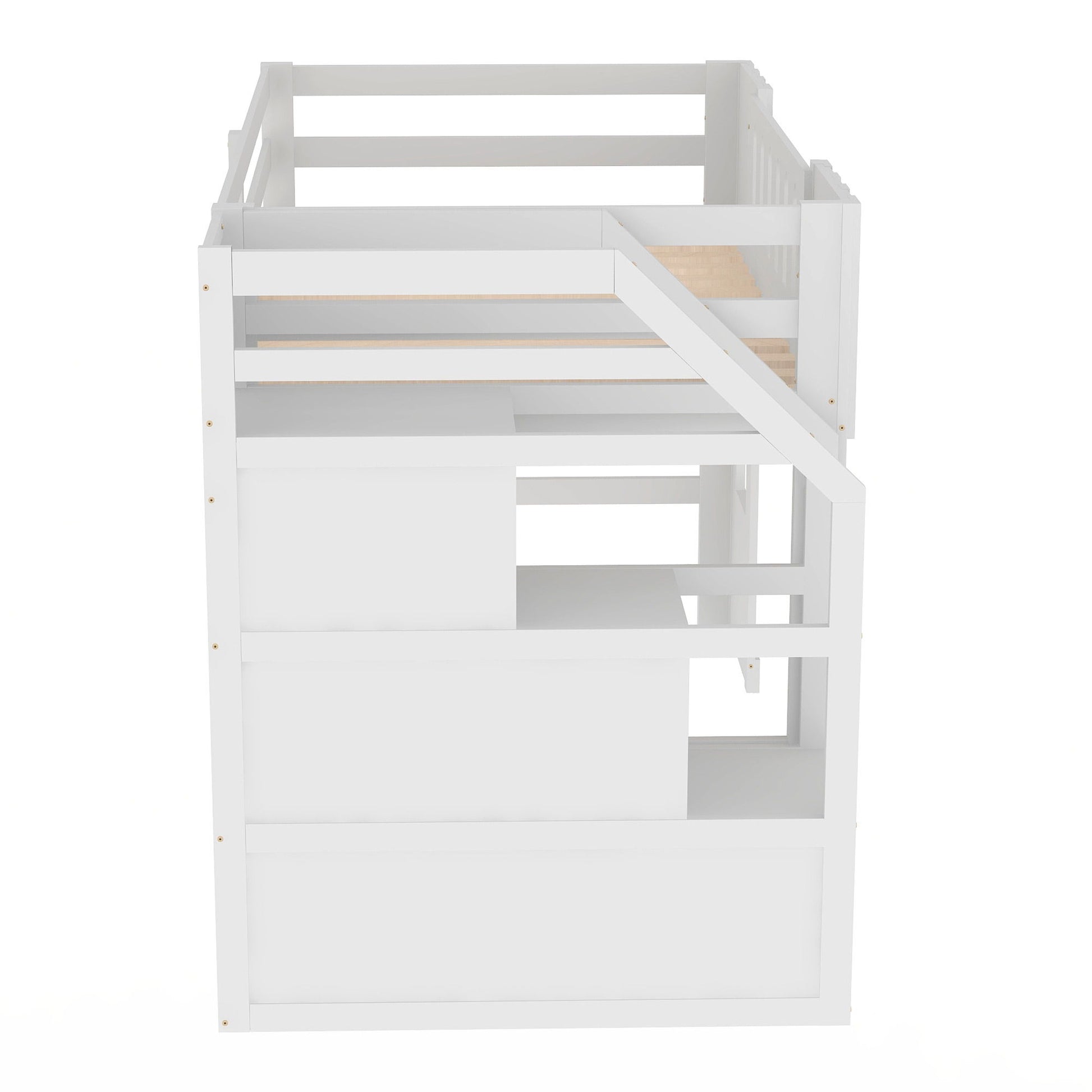 Loft Bed With Storage Staircase And Windows - The Sleep Loft - Online Mattress Showroom NYC