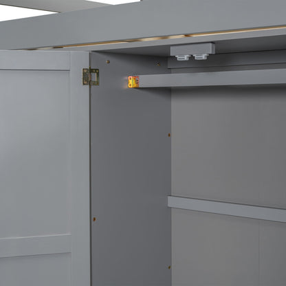 Loft Bed With Built In Wardrobe, Shelves And Drawers - The Sleep Loft - Online Mattress Showroom NYC