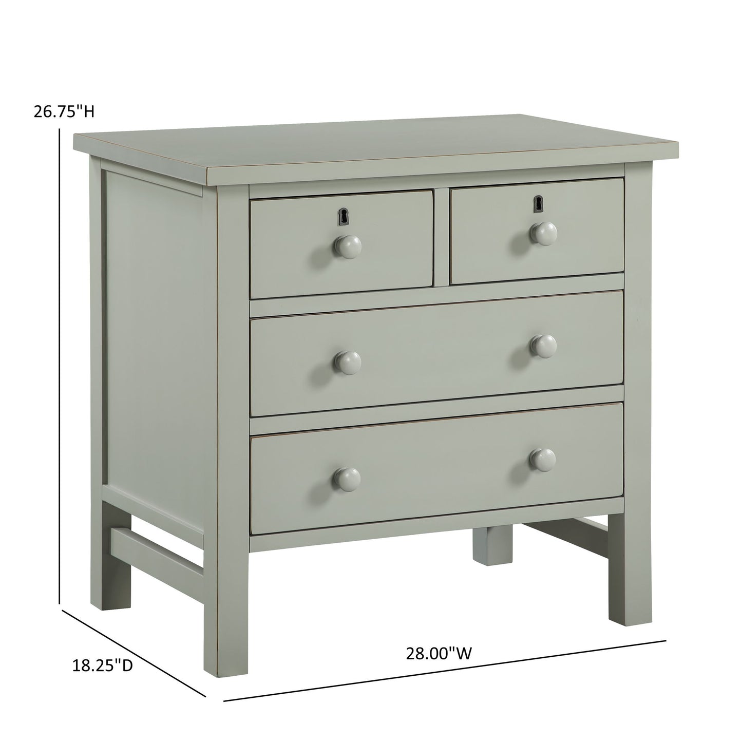 Georgina - 4 Drawer Storage Nightstand - The Sleep Loft - Online Mattress Showroom NYC