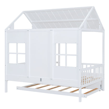 House Bed With Twin Size Trundle, Daybed - The Sleep Loft - Online Mattress Showroom NYC