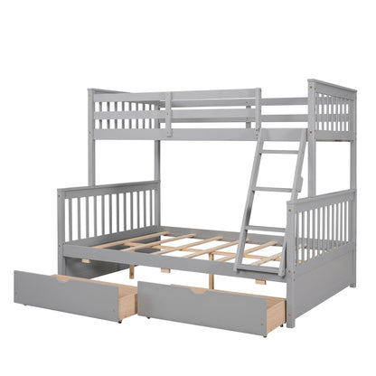 Bunk Bed With Ladders And 2 Storage Drawers - The Sleep Loft - Online Mattress Showroom NYC